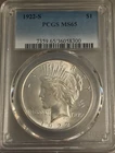 1922-S Peace Silver Dollar $1 PCGS MS65 Business Strike San Francisco