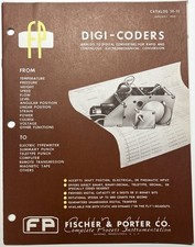1955 FISCHER  PORTER DIGI-CODER CATALOG ANALOG DIGITAL CONVERTER HATBORO PA