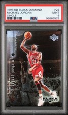 Michael Jordan 1998 Upper Deck Black Diamond Basketball Card #22 Graded PSA 9