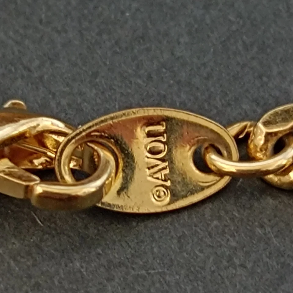 VTG Men's Figaro Chain Lion Head Necklace Heavy Statement Gold Tone 80s-90s Avon - Image 2 of 4