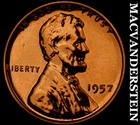 1957 Lincoln Wheat Cent - Red Choice Gem Proof  Lustrous  No Reserve  #G9491