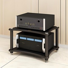 Heavy Duty Audio Component Rack, Large Storage Space AV Media Stand with Shoc...