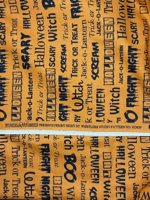 Windham Fabrics Fright Night de Whistlers Studio naranja negro por 44" 33659 Foto 4 de 4