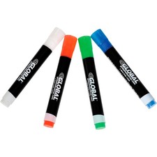 Global Industrial Wet Erase Chalk Markers Assorted Colors 4 Pack