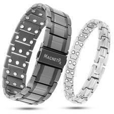 MagnetRX Ultra Strength Magnetic Bracelets For Men and Women His and Hers Set