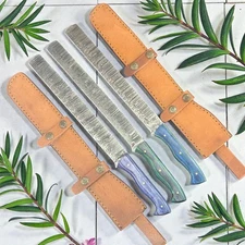 Brisket Slicing Knife | Lot of 3 | Damascus Steel | Pakka Wood Handle | D1136