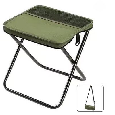 Klapphocker Camping Tragbar Angeln Wandern Leicht 120kg Transporttasche Grün