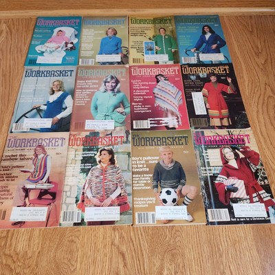 Workbasket Home Arts Magazine 1978 Lot Of 12 Vintage Knit Crochet