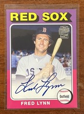 2013 Topps Archives Fan Favorites FRED LYNN Autograph Red Sox Auto FFA-FL