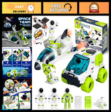 Space Rocket Toy Set for Kids - Shuttle with Astronaut Figure  Rover - STEM Edu