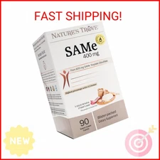 Nature's Trove SAM-e 400mg 90 Enteric Coated Caplets. Vegan, Kosher, Non-GMO Pro
