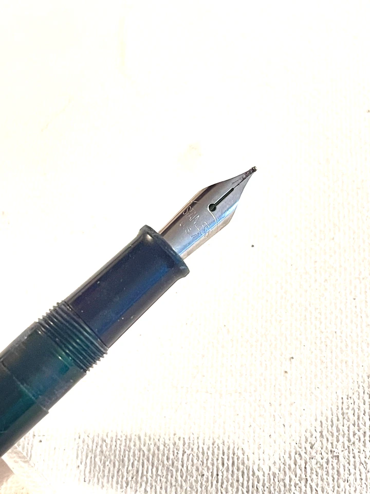 Pluma Estilográfica Relleno Palanca Wearever Verde Oscuro Años 60 Suave FINA Plumín Garantizado! Foto 4 de 4