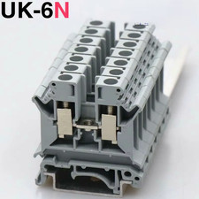 Type Din Rail Universal Wire Connector Screw Type 6Mm2 Cable Terminal Block UK-6