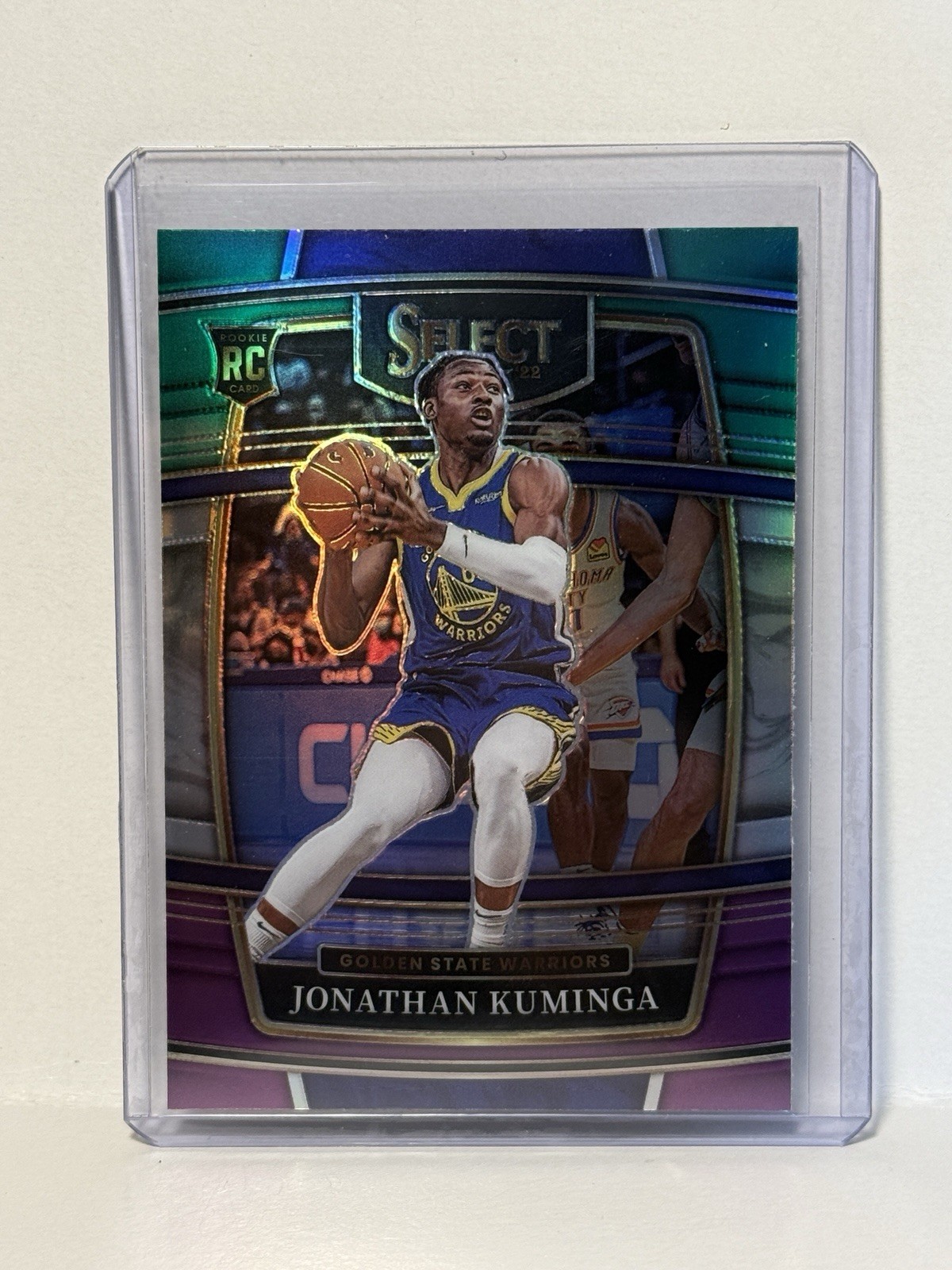 2021-22 Panini Select - Concourse Jonathan Kuminga #28 Green White Purple Prizm
