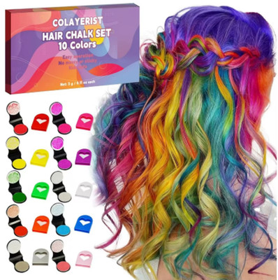 Washable Hair Chalk Set for Girls 6-13   Temporary Hair Color Kit