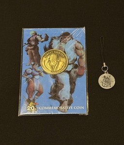 Rare Street Fighter 20th Anniversary Commemorative COIN w/ Bonus 25th promo IV