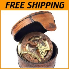 Elegant Brass  Copper Sundial Compass - Gift Box Included