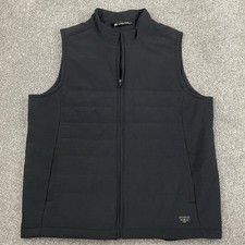 Travis Mathew Cold Bay Vest Women L Black Full Zip Flex TM1LD002 Golf Outdoors