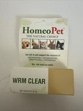 HomeoPet WRM Clear Drops-4730 15ml For most animals Free Shipping