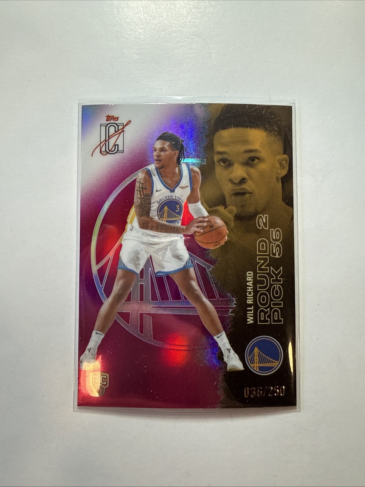 Topps Signature Class 2026 Will Richard Warriors Round 2 Pick 56 #150 RC 36/250