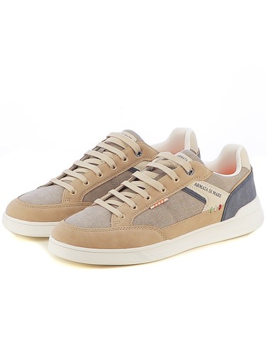 Herren Schnürer Sneaker hellbeige Marine Art. AMUS25D733 - Bild 1 von 11