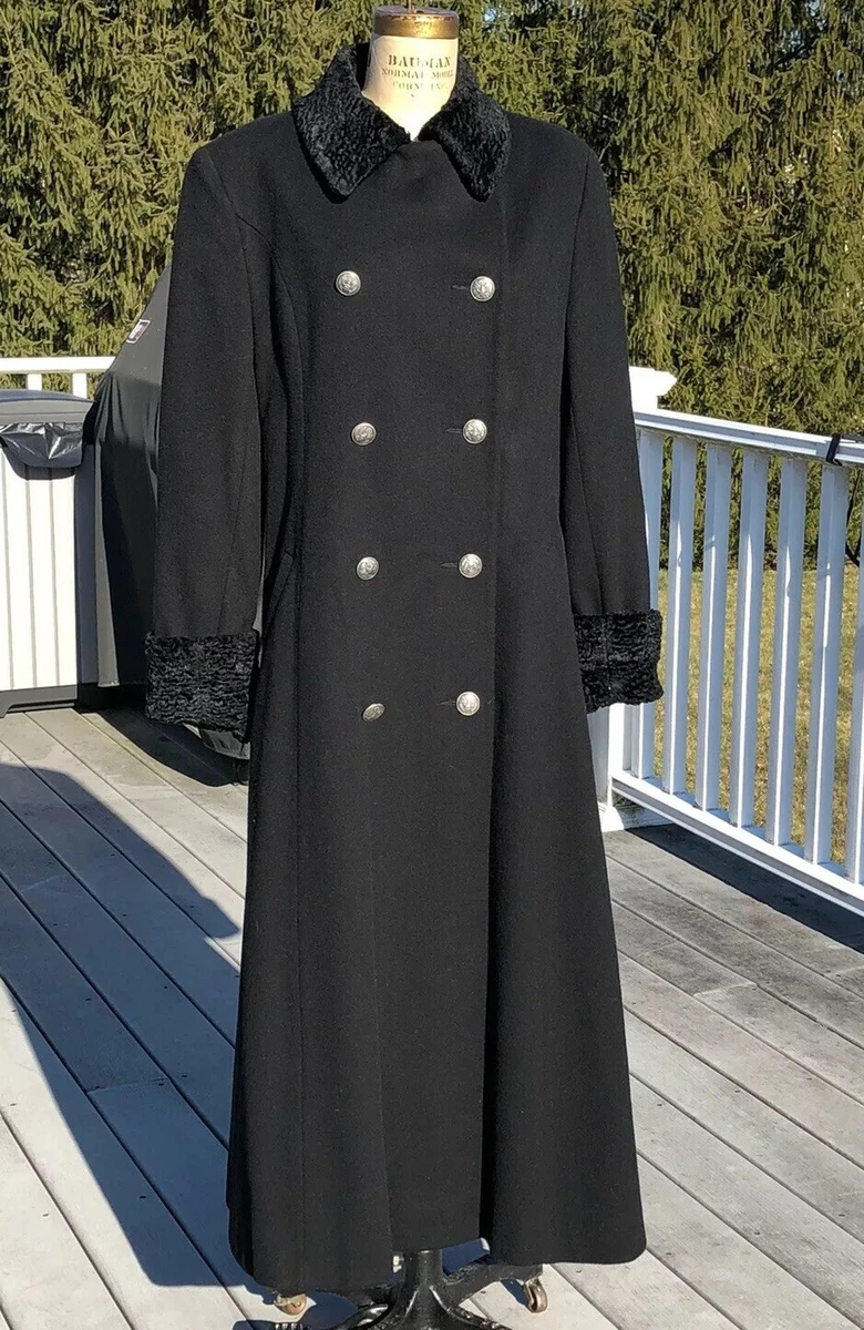 Anne klein double sales breasted wool peacoat