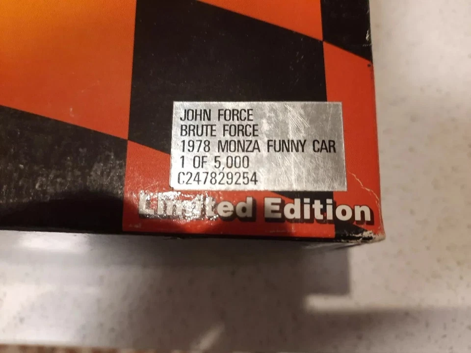1978 Monza Orange John Force  Brute Force Action 1:24 Diecast Funnycar #3079of5k - Image 3 of 4