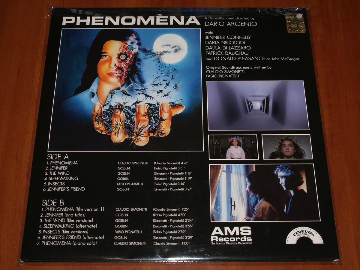 GOBLIN DARIO ARGENTO PHENOMENA LP OST *RARE BLACK VINYL GATEFOLD