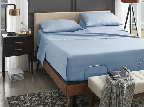 100% Egyptian Cotton 800 TC Split Head Flex Top Sheet Set Half Split Adjustable - Picture 13 of 21