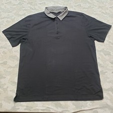 Travis Mathew Polo Shirt Mens 2XL Black Short Sleeve Casual Golf
