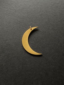 Authentic 24k gold plated Sterling Silver Crescent Moon Pendant