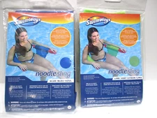 LOT x 2 SWIMWAYS NOODLE SLING LIME & BLUE
