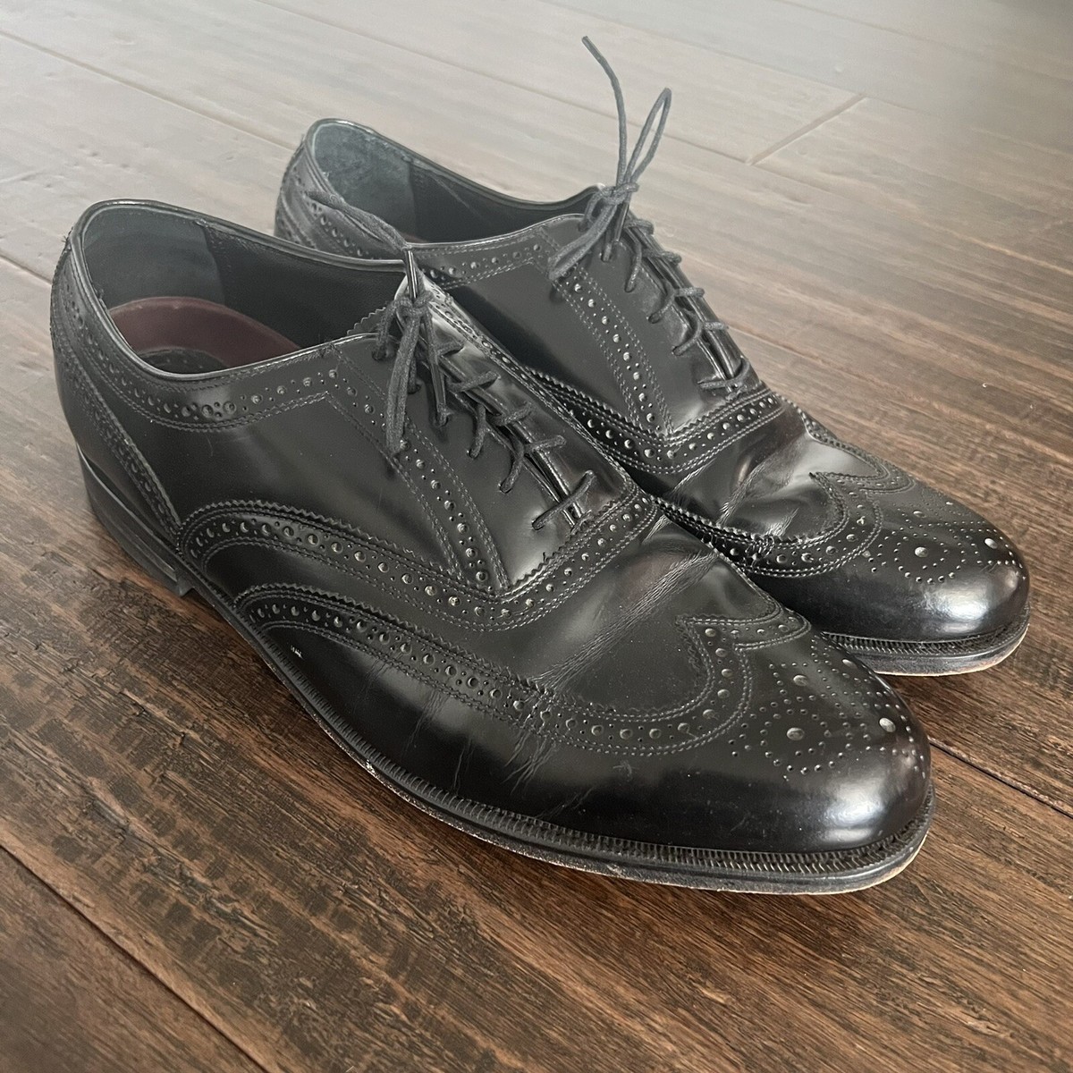 Florsheim “The Florsheim Shoe” Black Wingtip Oxford Brogues  display picture 1