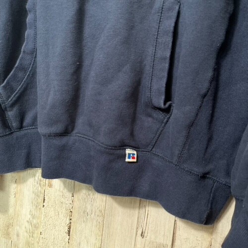 Vintage Russell Athletic Navy Blue Hoodie Sweatshirt Mens Size Large - Picture 3 of 6