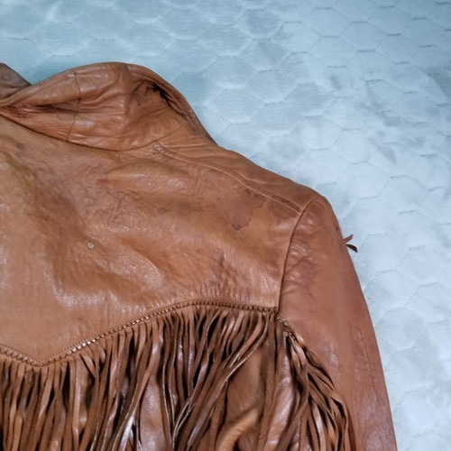 Chaqueta De Colección Para Mujer Cuero Flecos Años 70 Desierto Suedes Taylors of California Talla M - Imagen 17 de 18