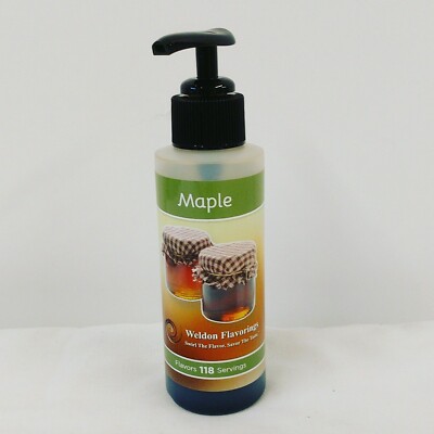 Weldon Flavorings, Maple Unsweetened Coffee Flavoring (Includes Pump)