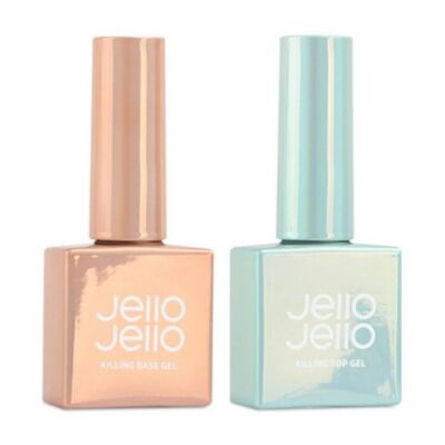 JELLO JELLO Killing Base Gel 10mL, Top Gel 10ml, Set, KBeauty, Premium gel nail