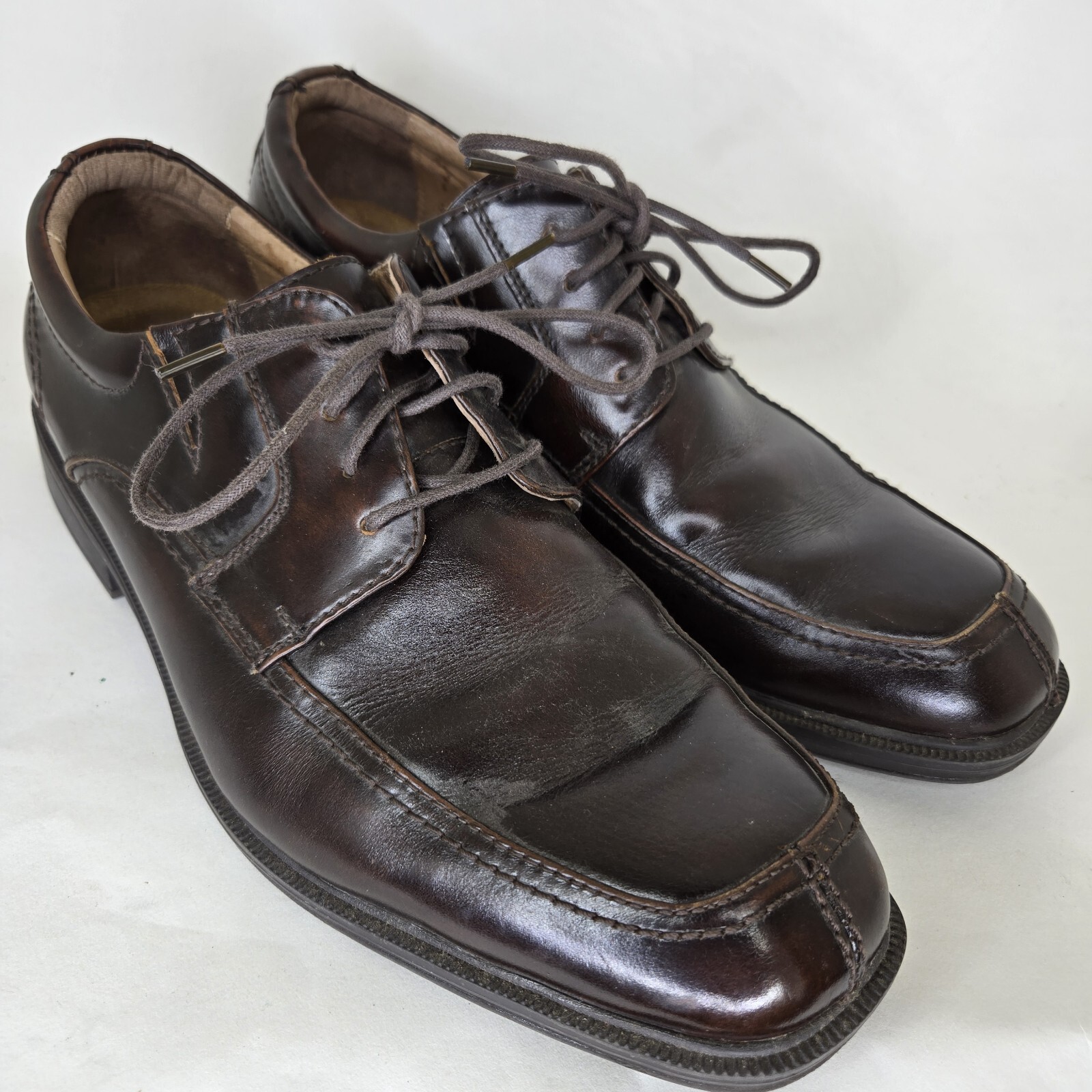 SAOLA Scarpe eleganti uomo Florsheim pelle marrone stringate Oxford suola gomma taglia 12 M