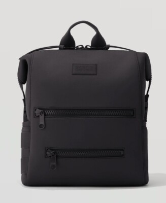 Dagne Dover Indi Neoprene Diaper Bag Medium Backpack Onyx Deep Black Brand New