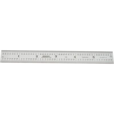 SPI 13-977-4 Steel Rule with Decimal Equivalent Reference