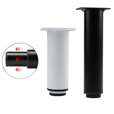4Pack Metal Adjustable Furniture Legs Heavy Duty 7 -16.5 White or Black
