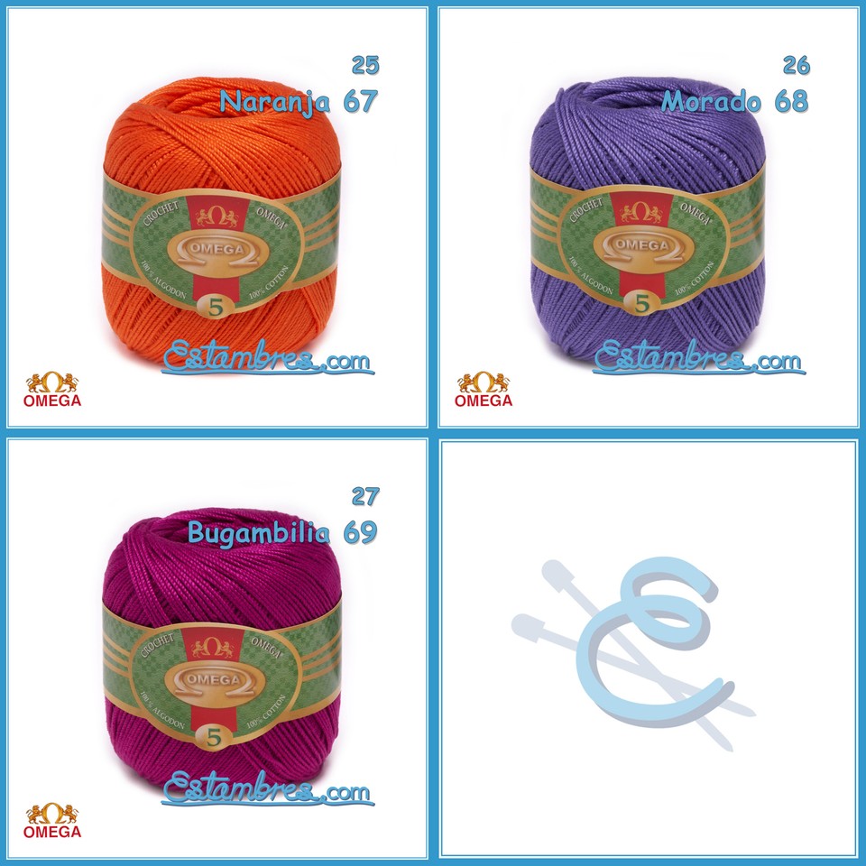 Omega Crochet No.5 [50grs] - 100% Mercerized Cotton Thread | Brilliant ...