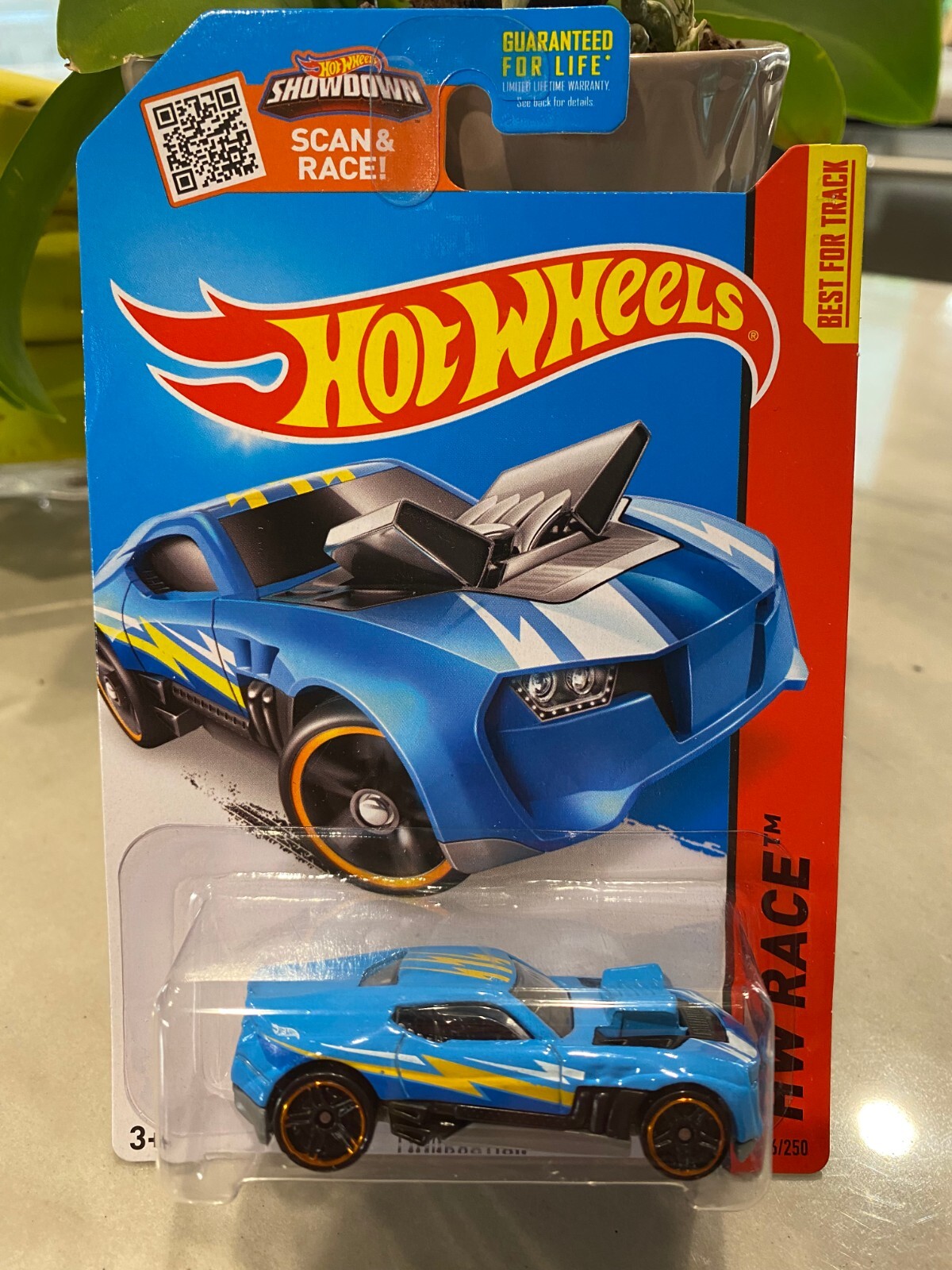 2015 Hot Wheels #176 Hw Race-Track Aces Twinduction Blu Variante W/ Nero Pr5sp