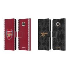 OFFICIAL ARSENAL FC 2022/23 CREST KIT LEATHER BOOK CASE FOR MOTOROLA PHONES
