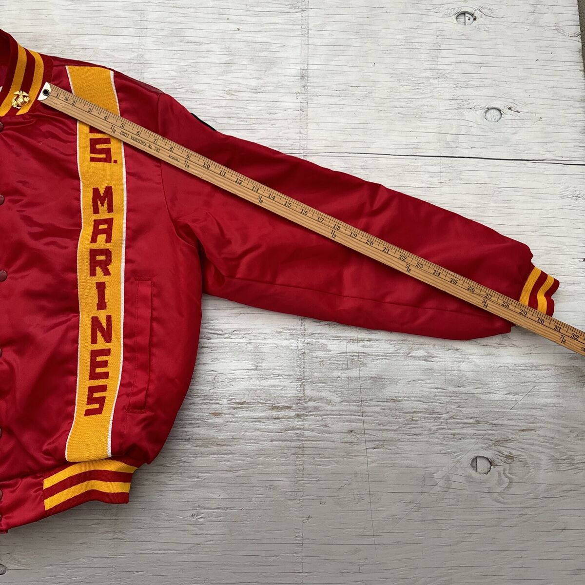 Vintage 80s Swingster US Marines Satin Jacket With Pins Sz Vintage 80s Swingster US Marines Satin Jacket With Pins Sz