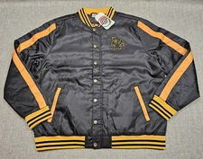 Pokemon Center Charizard Jacket Mens Large Black Satin Varsity Bomber Exclusive