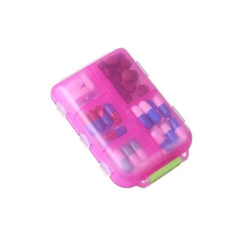 3PCS Pill Organizer 10 Compartments Travel Pill Box Portable Folding Small Case - Picture 4 of 25