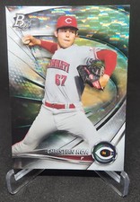 2022 Bowman Platinum Baseball Top Prospect Christian Roa #TOP-2 Reds Emerald Ice