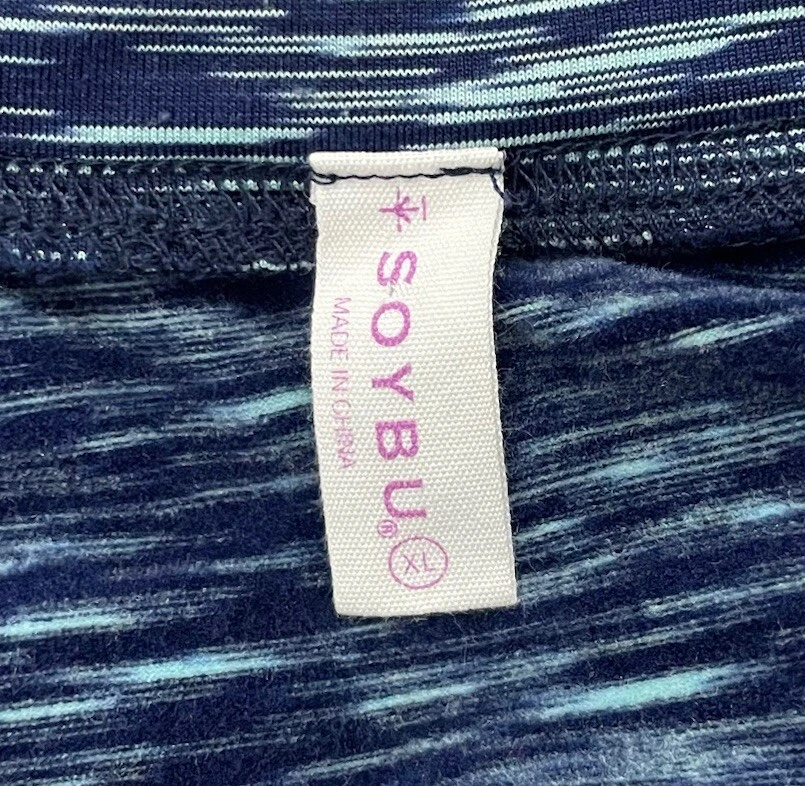 VETEMENTS Abito Soybu stretch activewear XL blu Aqua Spacedye tasche con cerniera a maniche lunghe