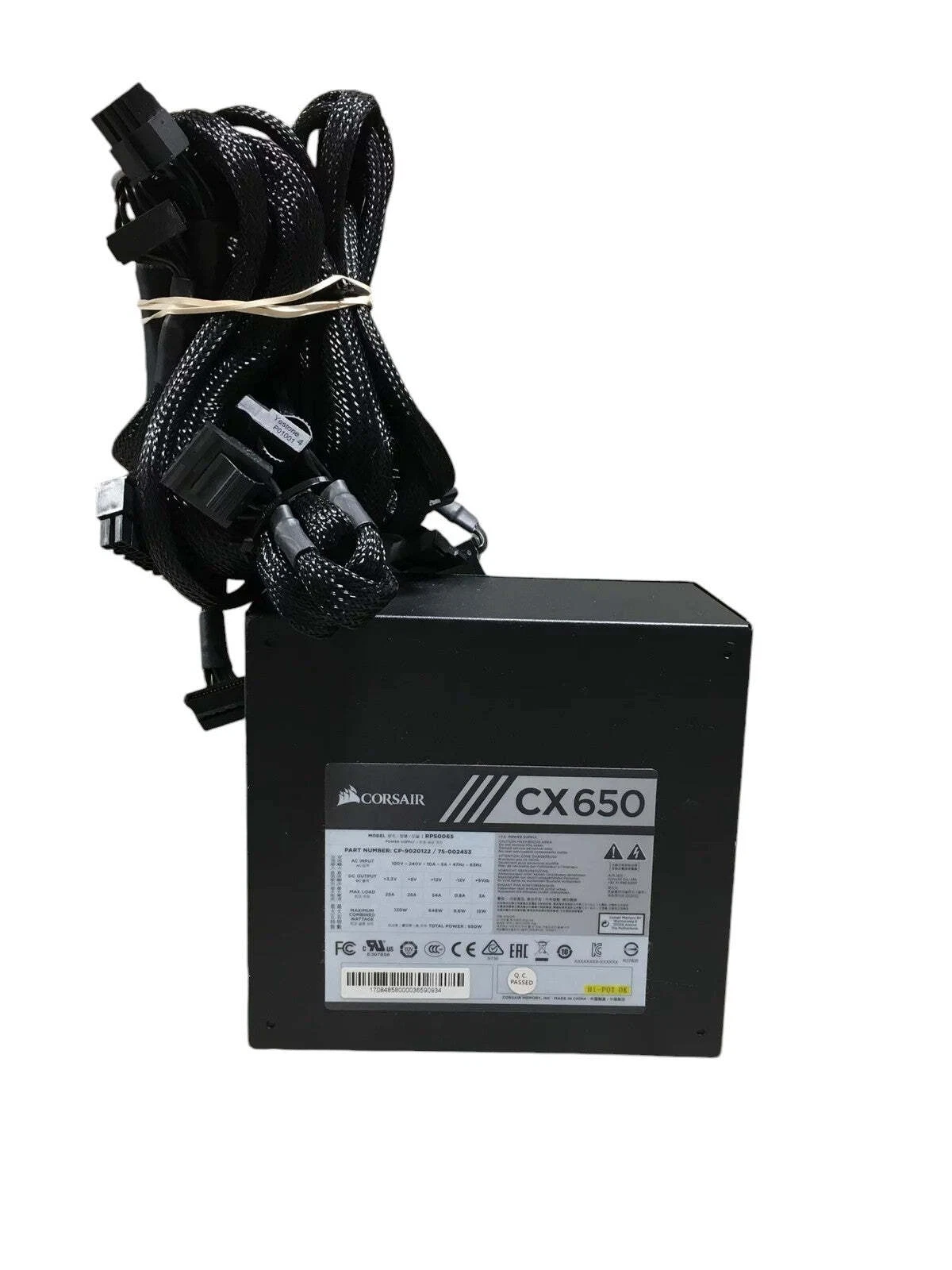 CORSAIR CX650 80 Plus Bronze Non Modular Low-Noise ATX 650 Watt Power Supply - N